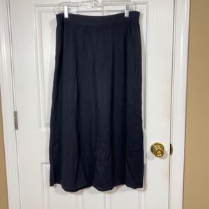 St. John Separates Black Santa Knit Maxi Skirt Women’s Size 12 Made In USA